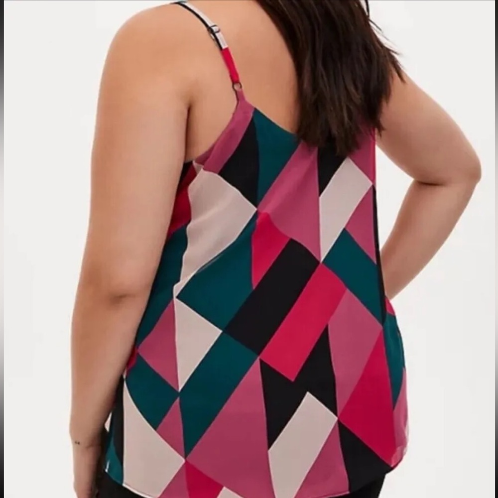 Torrid - size 2 - multi color geo chiffon swing Sophie cami